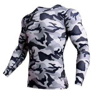 New Fitness Camo T Shirt Men Compression Shirt Sportswear MMA Rashguard Mens GYM Joggers Leggings Gyms Bodybuilding Tights