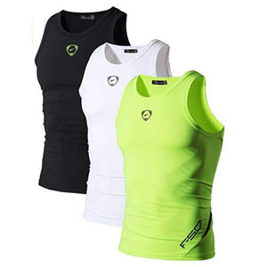 Jeansian 3 Pack Sport Tank Tops Tanktops Sleeveless Shirts Running Grym Workout Fitness LSL3306 PackA