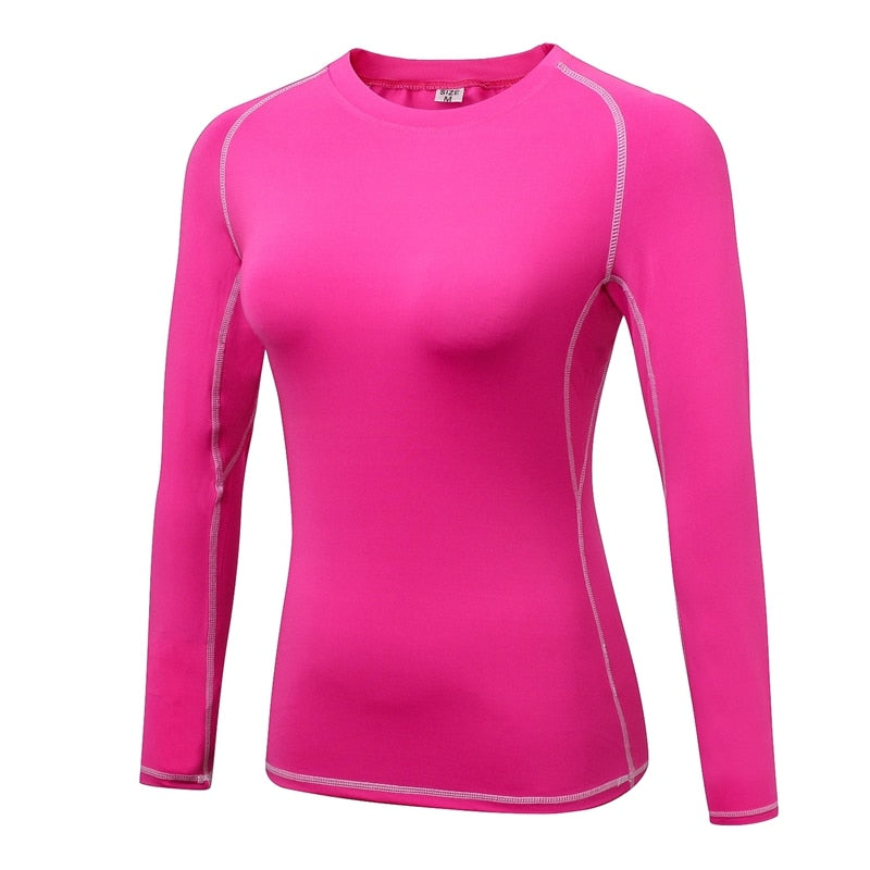 New Women Gym Casual Yogawear Yoga Shirts Long Sleeve Workout Tops Fitness Running Sport T-Shirts Training Yoga Sportswear