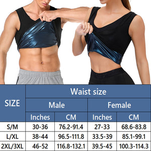 Men Sweat Sauna Body Shaper Vest Waist Trainer Slimming Tank Top Shapewear Corset Gym Underwear Women Fat Burn Workout Trimmer