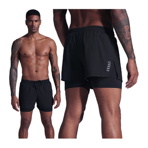 Shorts Men Running Quick Dry Workout Bodybuilding Gym Spandex Seawpants Mesh Sports Jogging Pocket Tennis Training Turnks