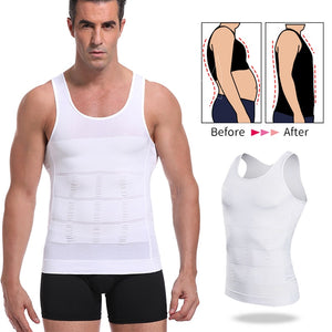 2020 Men Body Shaper Tight Skinny Tummy Waist Trainer Posture Shirt Elastic Abdomen Tank Top Shape Vests Slimming Boobs Gym Vest