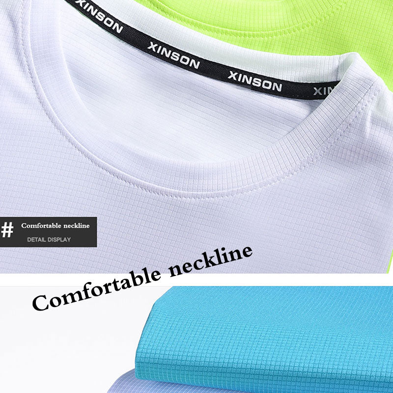 2020 Polyester Gym Shirt Sport T Shirt Men Short Sleeve Running Shirt Men Workout Training Tees Fitness Top Sport T-shirt