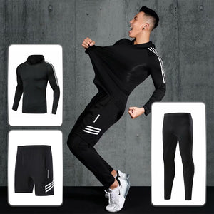 Compression Sport Suits Men Running Suit Quick Drying Fitness Running Clothes Sets Joggers Training Suit Workout Gym Clothing