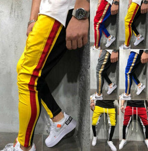 Casual Men Gym Slim Fit Trousers Tracksuit Bottoms Skinny Joggers Sweat Track Pants Plus size