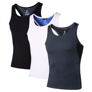 Jeansian 3 Pack Sport Tank Tops Tanktops Sleeveless Shirts Running Grym Workout Fitness LSL3306 PackA