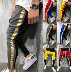 Casual Men Gym Slim Fit Trousers Tracksuit Bottoms Skinny Joggers Sweat Track Pants Plus size