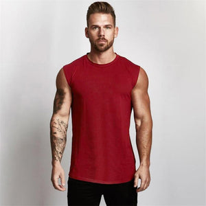 2020 Gym Workout Sleeveless Shirt Tank Top Men Bodybuilding Clothing Fitness Mens Sportwear Vests Muscle Men Tank Tops