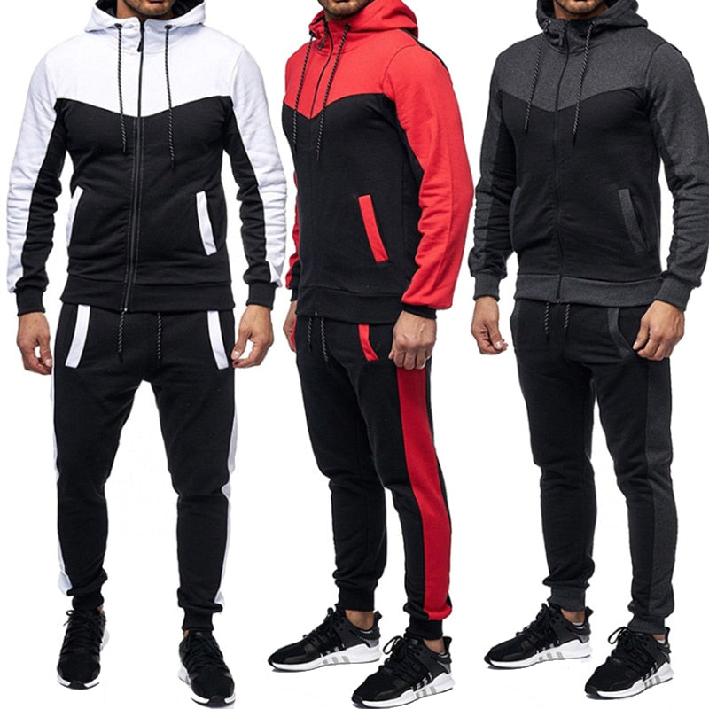 Men New Hoodie Set 2020 Clothes Pants Joggers Outfits Tracksuit Set Mens Sports Wear Gym Clothing Keep Warm Cotton Suit