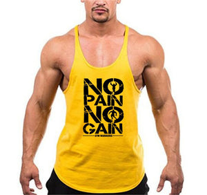 Brand Gym Stringer Tank Top Men Bodybuilding Clothing Cotton Sleeveless Shirt Man Fitness Vest Singlet Sportwear Workout Tanktop