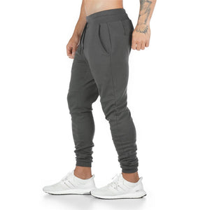 Black Joggers Sweatpants Men Slim Casual Pants Solid Color Gym Workout Cotton Sportswear Autumn Male Fitness Crossfit Trackpants