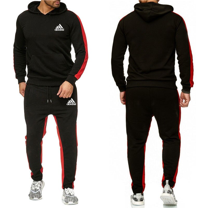 2021New Men's Autumn Winter Sets Zipper Hoodie+Pants Pieces Casual Tracksuit Male Sportswear Gym Brand Clothing Sweat Suit