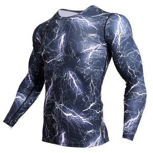 New Fitness Camo T Shirt Men Compression Shirt Sportswear MMA Rashguard Mens GYM Joggers Leggings Gyms Bodybuilding Tights