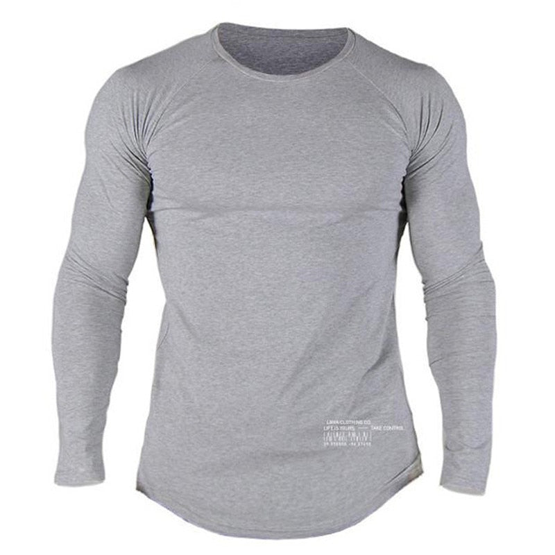 Men Gym Fitness T-shirt Cotton Shawl Sleeve Shirts Bodybuilding Slim Fit Workout Patchwork Casual Skinny Tee Tops Male Clothing