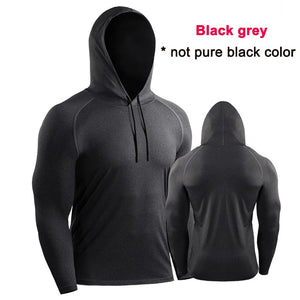 Male Training Shirts Quick Drying Gym Clothing Musculation Sportswear Fitness Running Jackets Rashguards Hoodies ropa deportiva