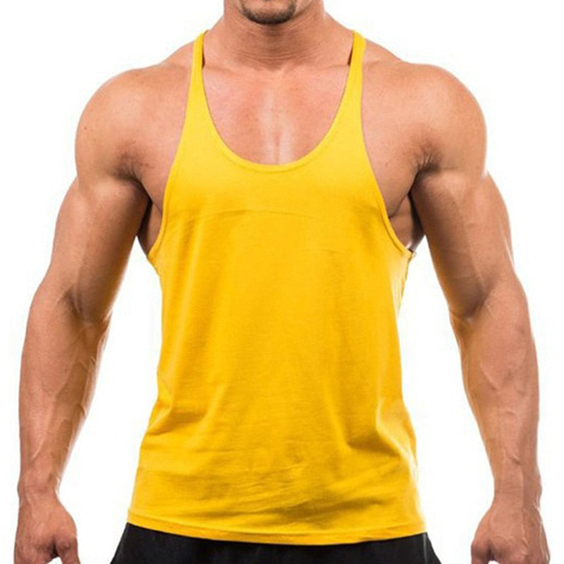 2020 New Style Jogger Gym Singlet Training Bodybuilding Tank Top Vest Shirt Sleeveless Fitness Cotton Shirt For Men Wholesale