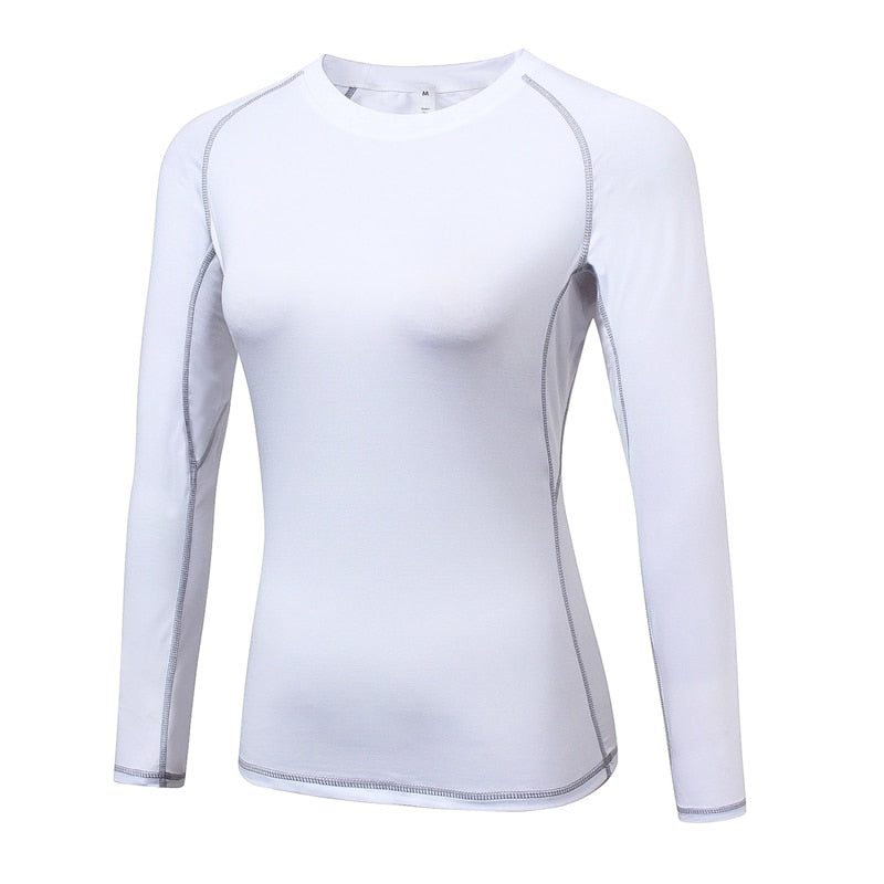 New Women Gym Casual Yogawear Yoga Shirts Long Sleeve Workout Tops Fitness Running Sport T-Shirts Training Yoga Sportswear