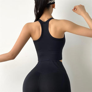 Woman High Impact Sports Bra Fitness Running Underwear Gym Vest Tank Tops Training Solid Workout Gym Push Up Yoga Crop Top