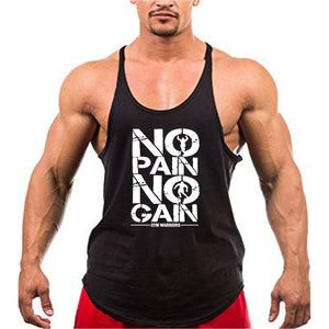 Brand Gym Stringer Tank Top Men Bodybuilding Clothing Cotton Sleeveless Shirt Man Fitness Vest Singlet Sportwear Workout Tanktop