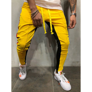 Casual Men Gym Slim Fit Trousers Tracksuit Bottoms Skinny Joggers Sweat Track Pants Plus size