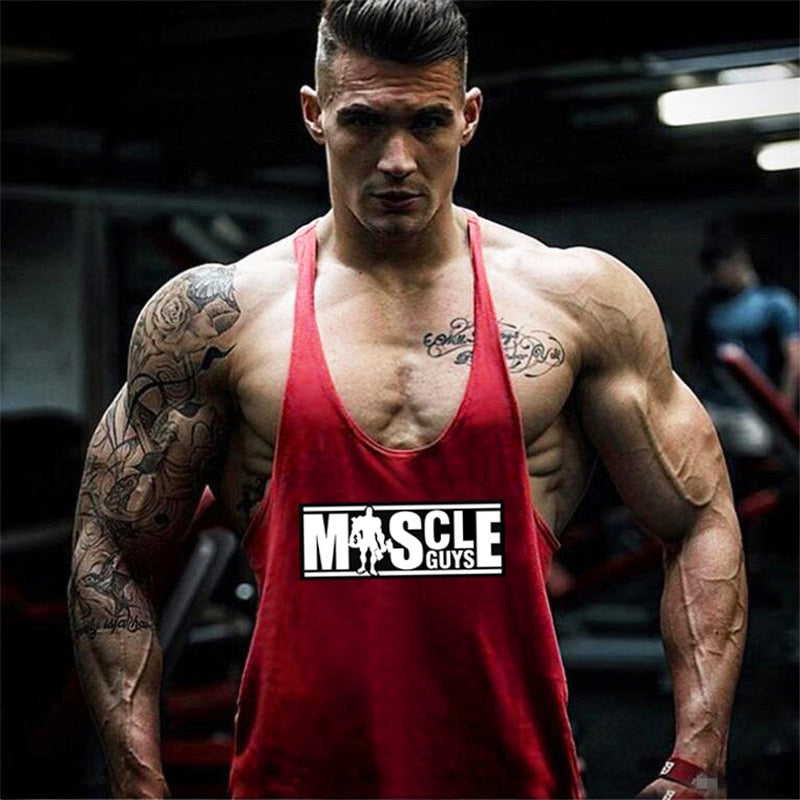 Newest Plain Bodybuilding clothes gym Stringer Tank Top Mens Fitness sporting Vest Singlet workout Sleeveless Shirt For Men