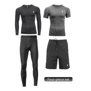 ROCKBROS Men 4 Season Gym Running Sport Suits Set Quick Dry Sweat-absorbent Sports Training Short/Long Sleeve Pants Jerseys set