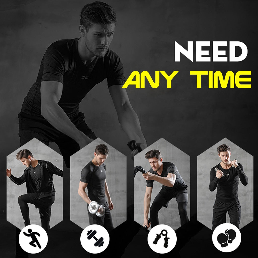 5 Pcs/Set Men&#39;s Tracksuit Gym Fitness Compression Sports Suit Clothes Running Jogging Sport Wear Exercise Workout Tights