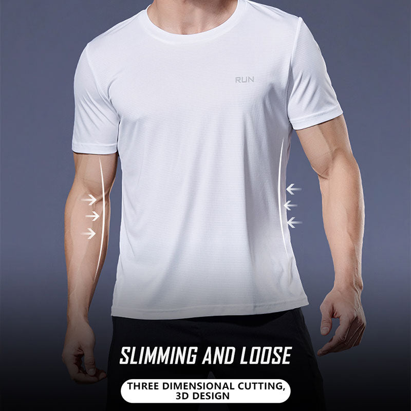 2020 Polyester Gym Shirt Sport T Shirt Men Short Sleeve Running Shirt Men Workout Training Tees Fitness Top Sport T-shirt