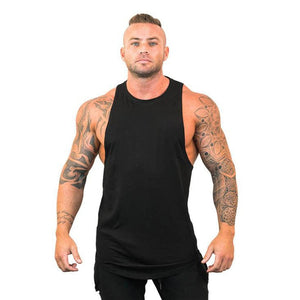 Brand Clothing Gym Vest Bodybuilding Tank Top Men Fitness Wear Singlet Sleeveless Shirt Solid Cotton Muscle Undershirt