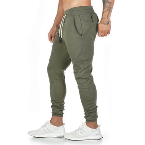 Black Joggers Sweatpants Men Slim Casual Pants Solid Color Gym Workout Cotton Sportswear Autumn Male Fitness Crossfit Trackpants