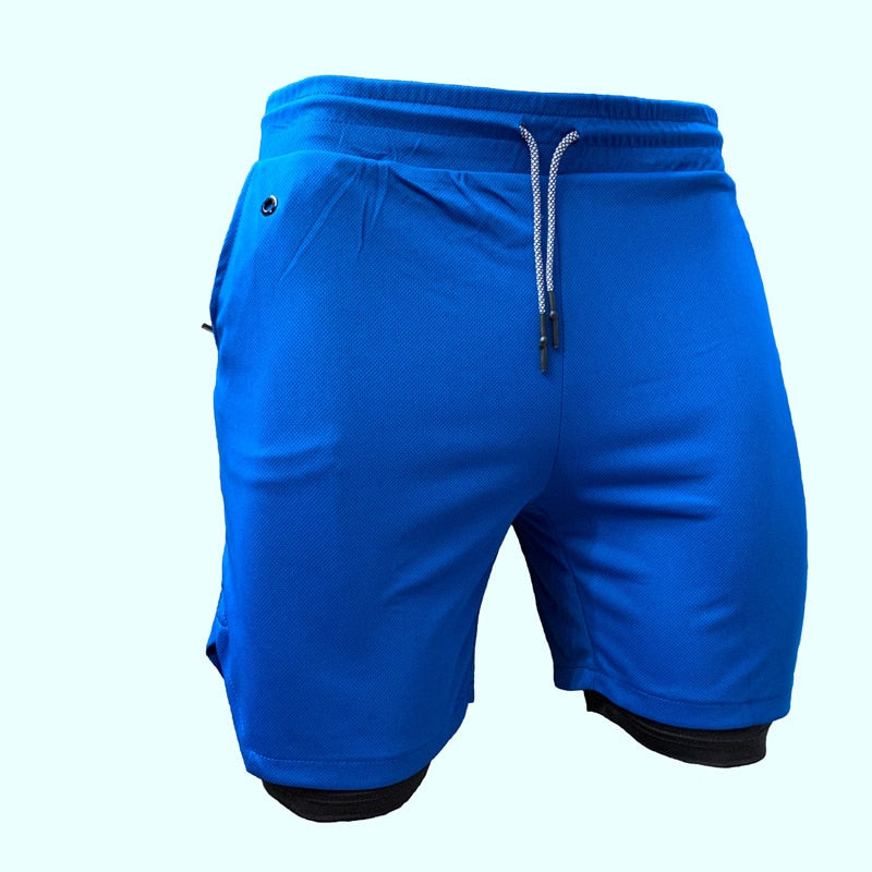 2022 Newest Running Shorts Men 2 in 1 Training Gym Shorts Fitness Men Joggers Jogging Summer Sports Shorts Workout Short Pants