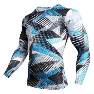 New Fitness Camo T Shirt Men Compression Shirt Sportswear MMA Rashguard Mens GYM Joggers Leggings Gyms Bodybuilding Tights