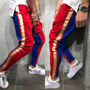 Casual Men Gym Slim Fit Trousers Tracksuit Bottoms Skinny Joggers Sweat Track Pants Plus size