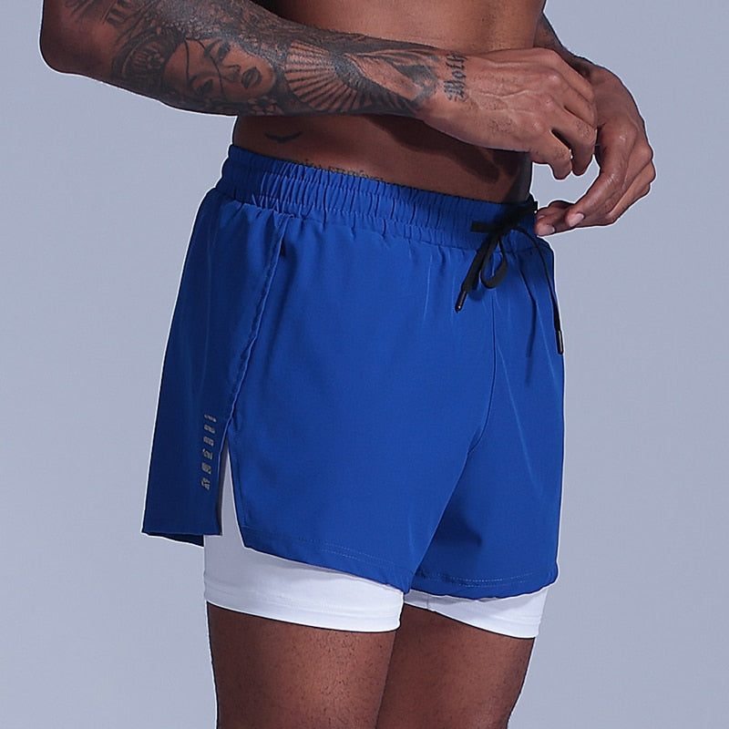 Shorts Men Running Quick Dry Workout Bodybuilding Gym Spandex Seawpants Mesh Sports Jogging Pocket Tennis Training Turnks