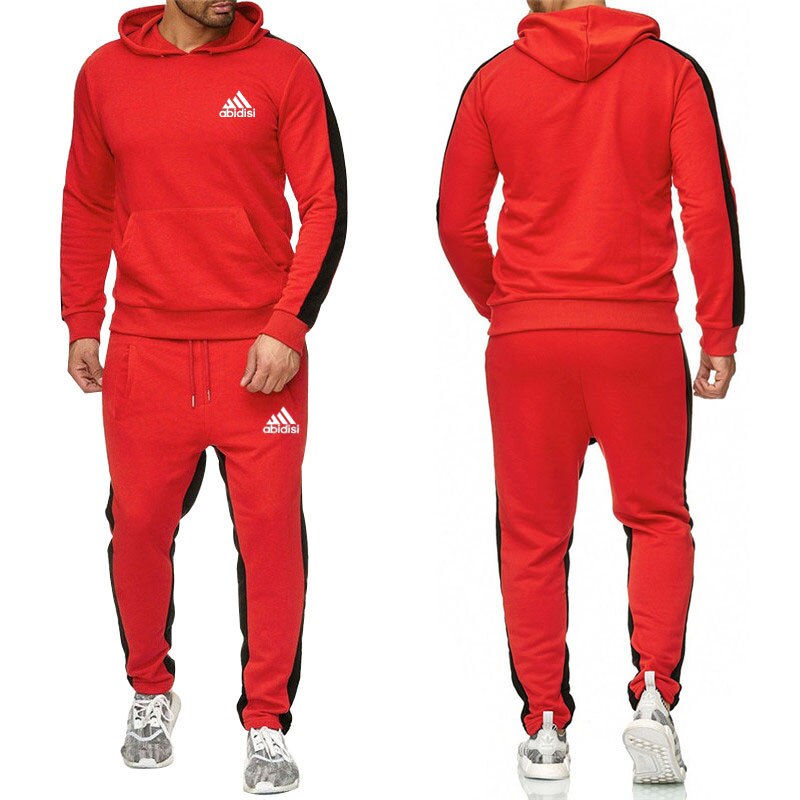 2021New Men's Autumn Winter Sets Zipper Hoodie+Pants Pieces Casual Tracksuit Male Sportswear Gym Brand Clothing Sweat Suit