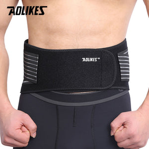 AOLIKES Lumbar Support Waist Back Strap Compression Springs Supporting For Men Women Bodybuilding Gym Fitness Belt Sport Girdles