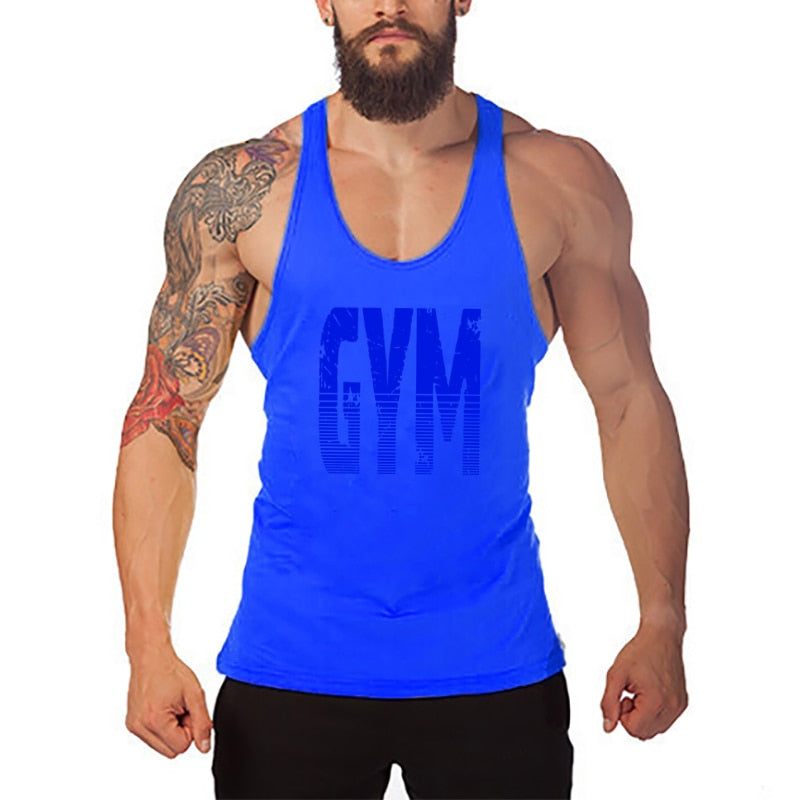 Brand Bodybuilding and Fitness Clothing Cotton sleeveless shirts tank top men Stringer Singlets mens Y back workout gym vest