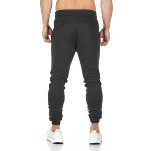 Black Joggers Sweatpants Men Slim Casual Pants Solid Color Gym Workout Cotton Sportswear Autumn Male Fitness Crossfit Trackpants