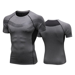 Lovmove 2019 Print Rashgard Men T-shirt Short Sleeve Breathable Shirts Gym Jogging T-shirt Fitness Sport Shirt Men Running Shirt