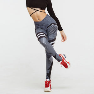 Running Pants Women Geometric Yoga Pants Women Fitness Sport Leggings High Waist Yoga Leggings Athletics Sport Pants Sports Wear