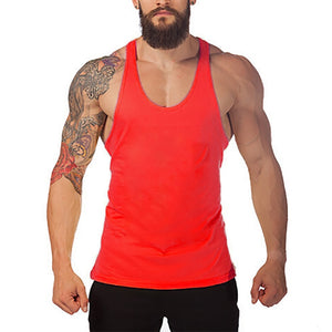 Brand Bodybuilding and Fitness Clothing Cotton sleeveless shirts tank top men Stringer Singlets mens Y back workout gym vest