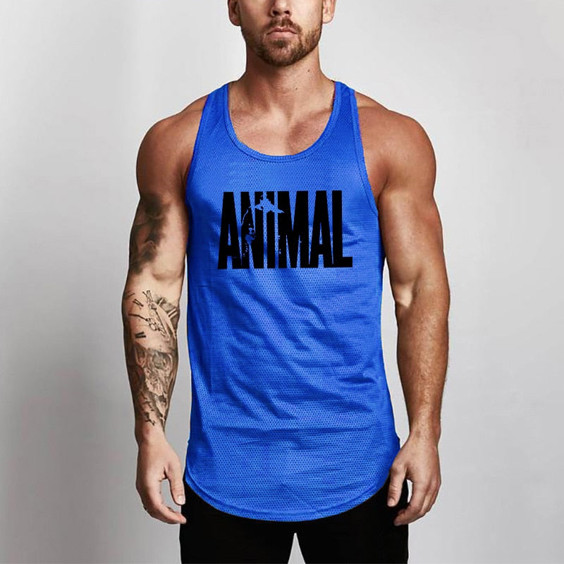 Summer Brand Fitness Tank Top Men Bodybuilding 2021 Gyms Clothing Fitness Men Shirt slim fit Vests Mesh Singlets Muscle Tops