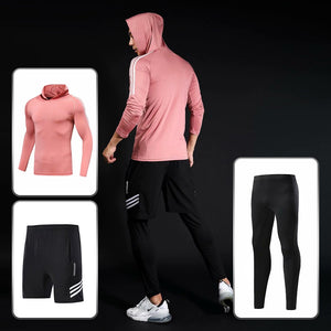 Compression Sport Suits Men Running Suit Quick Drying Fitness Running Clothes Sets Joggers Training Suit Workout Gym Clothing