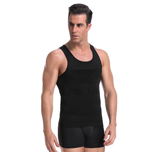 2020 Men Body Shaper Tight Skinny Tummy Waist Trainer Posture Shirt Elastic Abdomen Tank Top Shape Vests Slimming Boobs Gym Vest