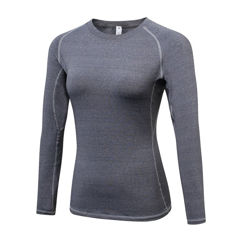 New Women Gym Casual Yogawear Yoga Shirts Long Sleeve Workout Tops Fitness Running Sport T-Shirts Training Yoga Sportswear