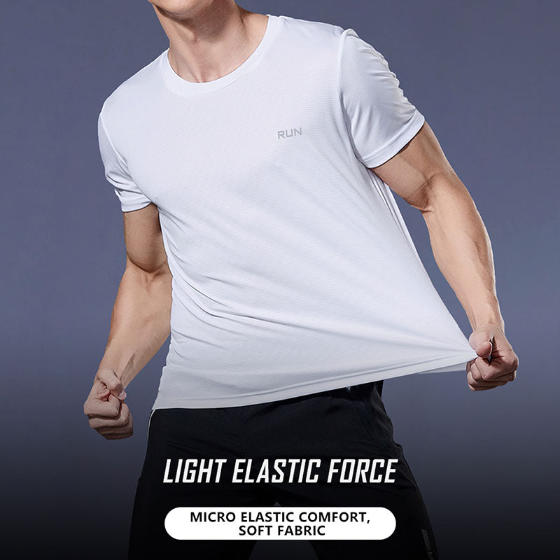 2020 Polyester Gym Shirt Sport T Shirt Men Short Sleeve Running Shirt Men Workout Training Tees Fitness Top Sport T-shirt