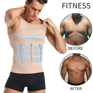 2020 Men Body Shaper Tight Skinny Tummy Waist Trainer Posture Shirt Elastic Abdomen Tank Top Shape Vests Slimming Boobs Gym Vest