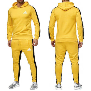 2021New Men's Autumn Winter Sets Zipper Hoodie+Pants Pieces Casual Tracksuit Male Sportswear Gym Brand Clothing Sweat Suit