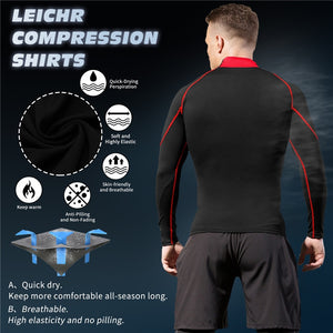 Men Autumn Bodybuilding Sport T-shirt Quick Dry Running Casual Shirt Long Sleeve Compression Top Gym Sportwear Tight Rashgard