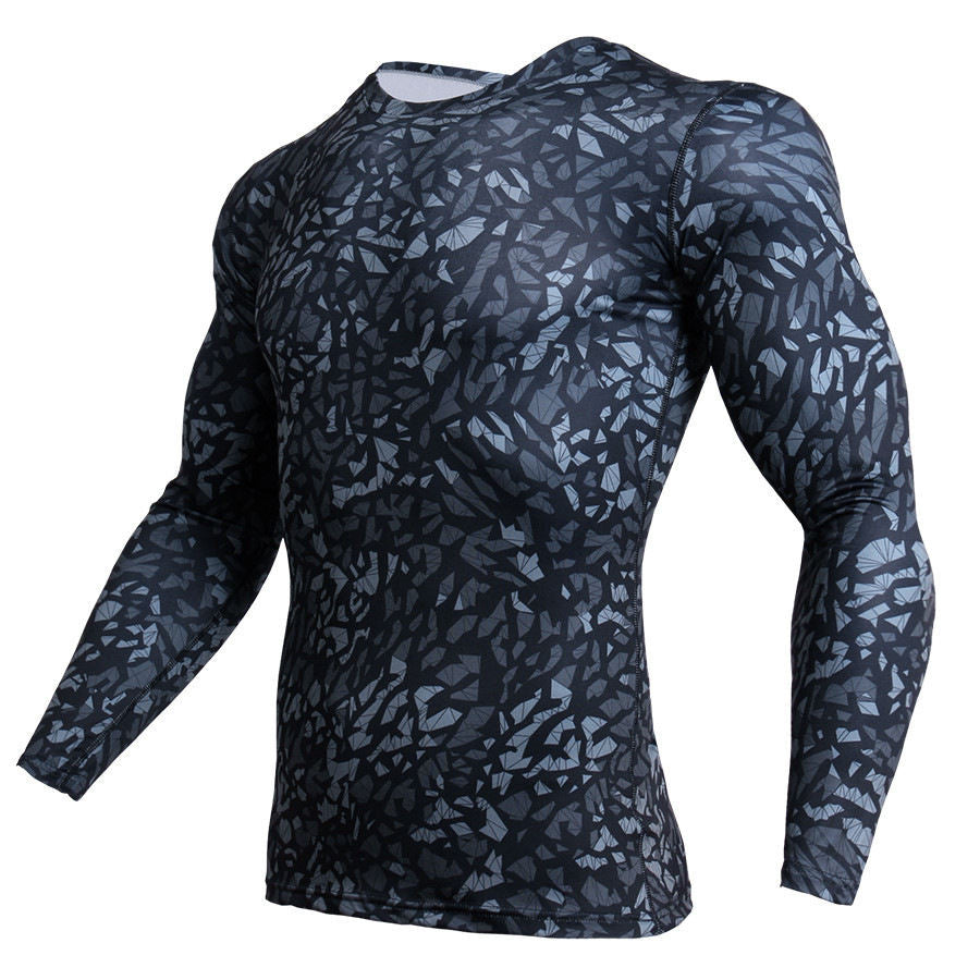 New Fitness Camo T Shirt Men Compression Shirt Sportswear MMA Rashguard Mens GYM Joggers Leggings Gyms Bodybuilding Tights